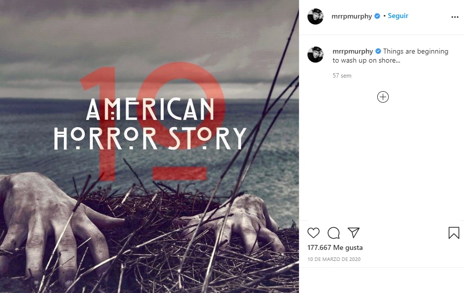 Captura del cartel de AHS 10 sacada de la cuenta oficial de Instagram de Ryan Murphy